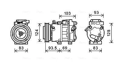 Компрессор кондиционера HYUNDAI I30/ KIA CEED (2007) (AVA) AVA COOLING HYAK238