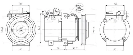 Компрессор кондиционера Hyundai Terracan (01-) 2.9 CRDI AVA AVA COOLING HYAK605