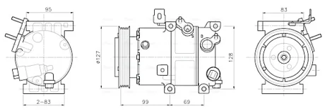 Компресор кондиціонера Hyundai Tucson (16-)/KIA Sportage (15-) 1.7CRDi AVA AVA COOLING HYAK606