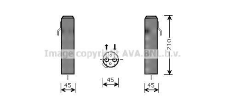 Осушувач кондиціонера Hyundai Tuscot Sportage 05>10 AVA COOLING HYD218 (фото 1)