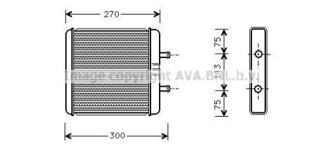 Радіатор пічки AVA COOLING IV6048