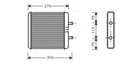Радіатор пічки AVA COOLING IV6048