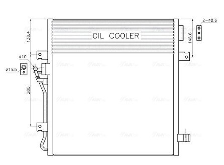 Радіатор кондиціонера AVA COOLING JE5091