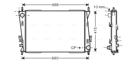 AVA JAGUAR Радіатор системи охолодження двигуна X-TYPE I 2.0-3.0 01- AVA COOLING JRA2037