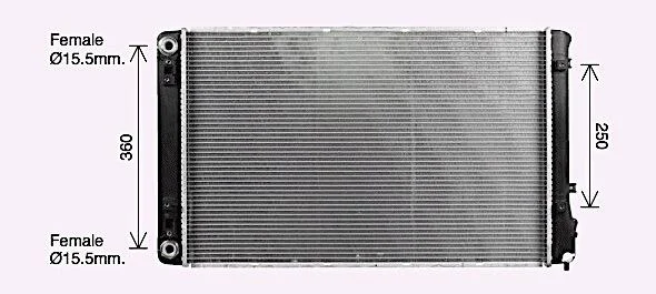 Радіатор, Система охолодження двигуна CLEVER FIT AVA COOLING KA2332 (фото 1)