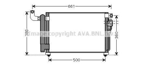 Радіатор кондиціонера AVA COOLING KA5082D