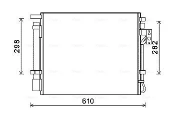 Конденсор кондиционера KIA SORENTO II (XM) (10-) 2.0 CRD (Ava) AVA COOLING KAA5149D