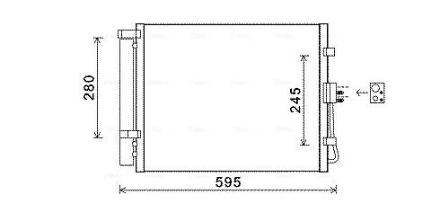 AVA KIA Радіатор кондиціонера (конденсатор) з осушувачем Soul 09- AVA COOLING KAA5150D (фото 1)