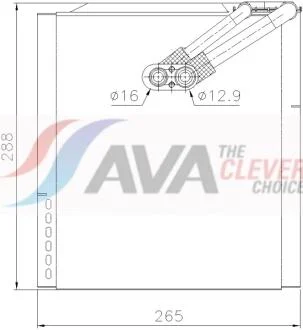 AVA HYUNDAI Випарник ix35, KIA AVA COOLING KAV357