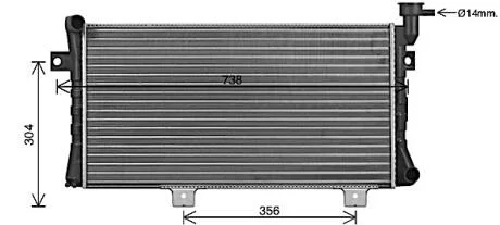 Радиатор охлаждения 21214 инж (алюм) (пр-во NISSENS) AVA AVA COOLING LA2024