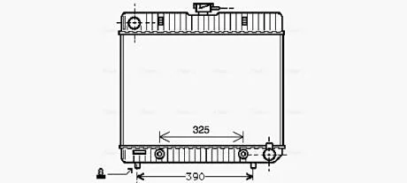 Радиатор охлаждения двигателя MB W123 23/28 AT 76-85 (Ava) AVA COOLING MS2043