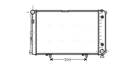 AVA KALE DB Радіатор охолодження з АКПП W201 2.0 82- AVA COOLING MS2061