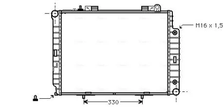 AVA DB Радіатор охолодження W210 2.9TD 96- AVA COOLING MS2209