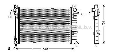 AVA DB Радіатор охолодження двиг. W203, S203 AVA COOLING MS2338