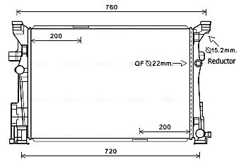 AVA DB Радіатор сист. охолодження A-CLASS (W176) 13-, INFINITI AVA COOLING MS2652 (фото 1)