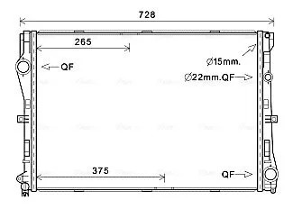 Радиатор охлаждения двигателя MB C-Class W205 (14-), E-Class W213 (16-), GLC (16 AVA COOLING MS2679