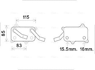 AVA DB Оливний радіатор W202/210/211, W163, 220, Vito AVA COOLING MS3555