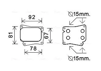 Радиатор масляный MB C-Class (00-), E-Class (02-) 1.8 Kompressor AVA AVA COOLING MS3559 (фото 1)