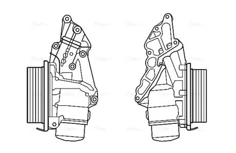 Радіатор масляний MERCEDES W204/W207/W211 DIESEL в зборі (вир-во AVA) AVA COOLING MS3688H