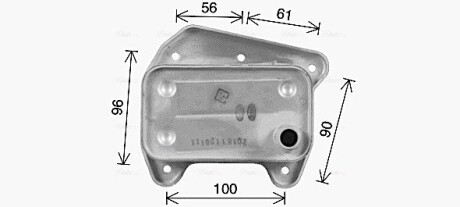 AVA DB Оливний радіатор W211, S211, W461, W463, W220 AVA COOLING MS3733