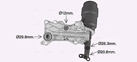 Радіатор масляний MERCEDES C-CLASS W 204 (07-) в сб. (вир-во AVA) AVA COOLING MS3741H