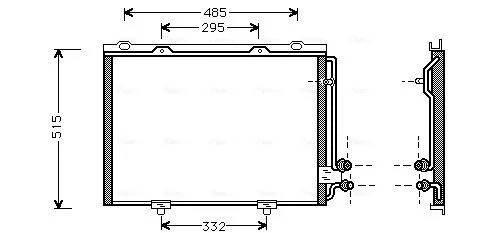 Конденсор кондиционера MB W210 E-CLASS MT/AT 95- (выр-во AVA) AVA COOLING MS5232 (фото 1)