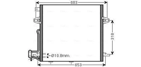 Конденсатор кондиціонера MERCEDES GL,ML-CLASS W 164 (06-) (вир-во AVA) AVA COOLING MS5406D