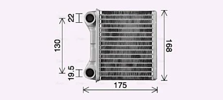 Радіатор обігрівача салону MB ML164 GL164 rear heater AVA AVA COOLING MS6762