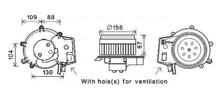 Вентилятор отопителя салона MB C203 G463 AC+ AVA AVA COOLING MS8625