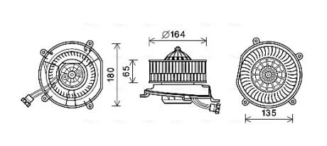Вентилятор отопителя салона MB E211 AVA AVA COOLING MS8674