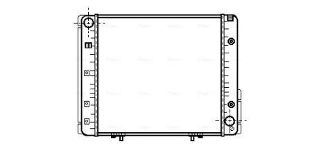 AVA DB Радіатор охолодження двиг. W124, 230 E-TE 85- AVA COOLING MSA2065