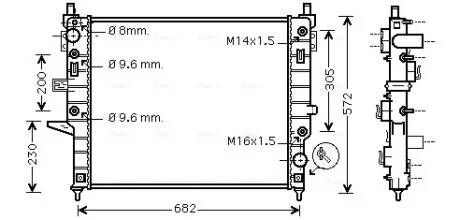 Радиатор охлаждения двигателя MB ML W163 (98-) AVA AVA COOLING MSA2271