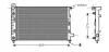 AVA DB Радіатор сист. охолодження двиг. MERCEDES W 168 A170 AUT. 98- AVA COOLING MSA2282 (фото 1)