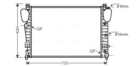 Радіатор охолодження двигуна MB S220 320-400CDI 420-600i AC+/- AVA AVA COOLING MSA2309