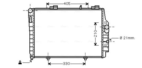 AVA DB Радіатор системи охолодження двигуна CLK (C208) 97- AVA COOLING MSA2337