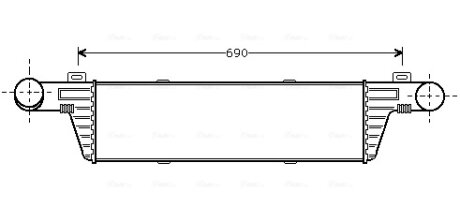 Интеркулер MB E-Class W210 (98-) AVA AVA COOLING MSA4224