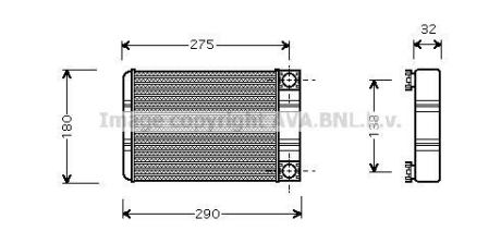 Радиатор отопителя салона MB C203 00>07 AVA AVA COOLING MSA6312