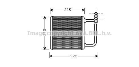 Радиатор отопителя салона MB E211 02>08 AVA COOLING MSA6451 (фото 1)