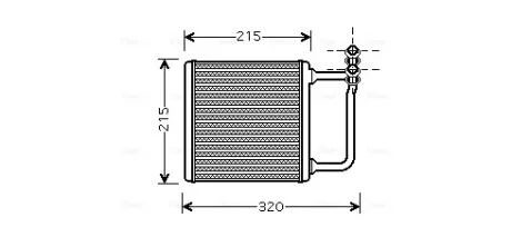 Радіатор опалювача салону MB E211 02>08 AVA AVA COOLING MSA6451