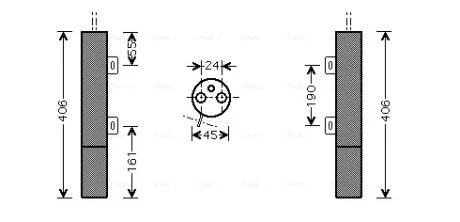 Осушитель кондиционера MB ML164 (06-) 280-450d, GL164 (06-) 320-450d AVA AVA COOLING MSD090