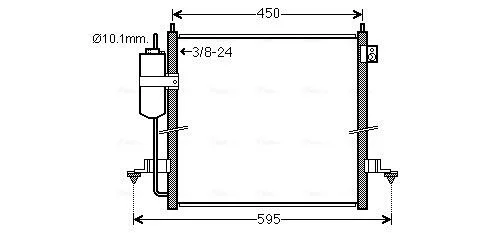 AVA MITSUBISHI Радіатор кондиціонера (конденсатор) L200 07- AVA COOLING MT5239D (фото 1)
