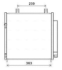AVA MITSUBISHI Радіатор кондиціонера (конденсатор) MIRAGE 1.0, 1.2 12- AVA COOLING MT5251D