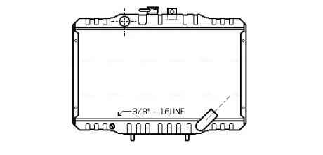 AVA HYUNDAI Радіатор охолодження двиг. H 100 2,5 D 93- (400x598x32) AVA COOLING MTA2062