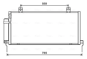 Радиатор кондиционера Mitsubishi Galant 2.4i 07/06> M/A AVA AVA COOLING MTA5221D (фото 1)