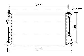 AVA MAZDA Радіатор системи охолодження двигуна 5 (CW) 1.8 MZR 10-, 2.0 10- AVA COOLING MZ2249
