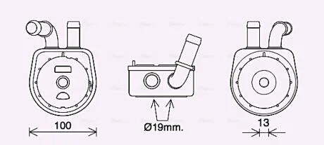 Радиатор масляный JMAZDA 3/ 6/ CX7 (2004) (Ava) AVA COOLING MZ3289
