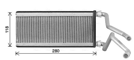 Радіатор пічки AVA COOLING MZ6298