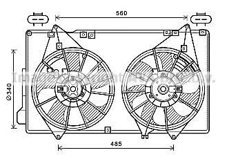 Вентилятор радіатора AVA COOLING MZ7553