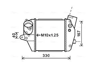 Охладитель наддувочного воздуха AVA COOLING MZA4243