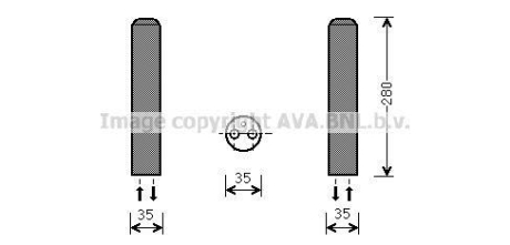 Осушувач кондиціонера Mazda 6 02>07 1.8-2,3i 16V AVA COOLING MZD234 (фото 1)